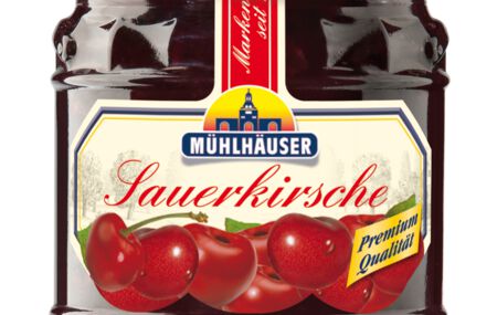 Mühlhäuser Fruchtaufstrich Sauerkirsch Marmelade Konfitüre Erdbeer Kirsche Köhra Leipzig